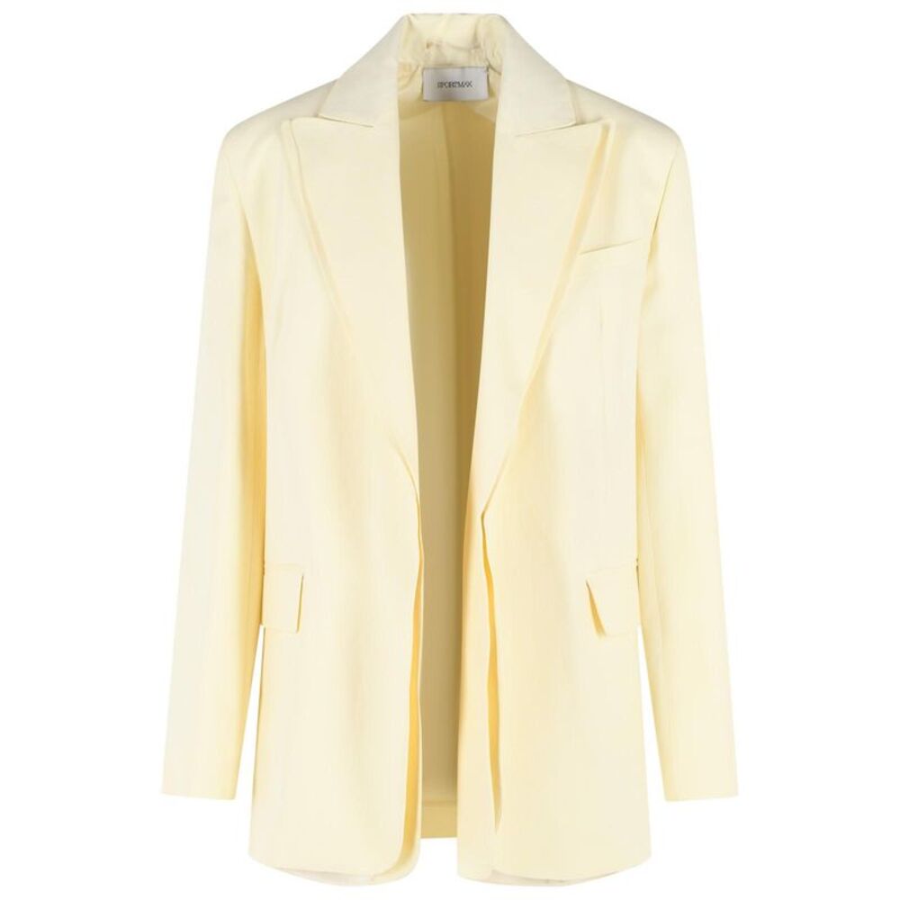 Sportmax 'Tenuta' Blazer In Light Yellow Viscose Blend Women